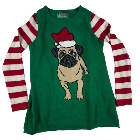 Ugly Christmas Sweater Sweaters - Women’s Ugly Christmas Pug Sweater